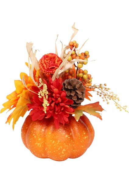 Yapay Balkabağı Çiçeği Fotoğrafçılık Aksesuarları Şükran Günü Veranda Şömine Turuncu 22CMX20CM (Yurt Dışından) modelleri