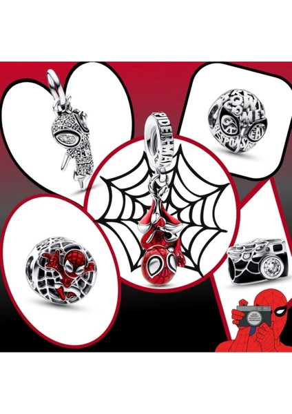 Marvel Örümcek Adam Maske Charm modelleri
