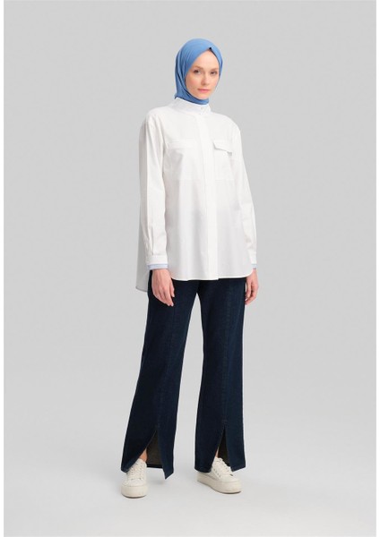 Çizgili Garnili Pamuk Gömlek 24Y3524 fiyatları