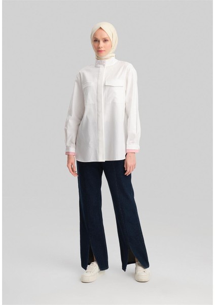 Çizgili Garnili Pamuk Gömlek 24Y3524 modelleri