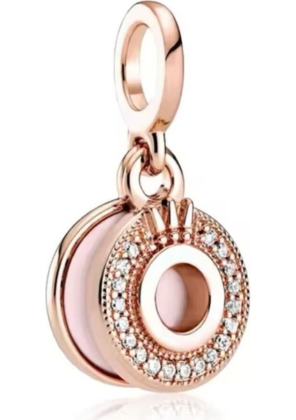 Köpüklü Pave Taç O Dangle Charm