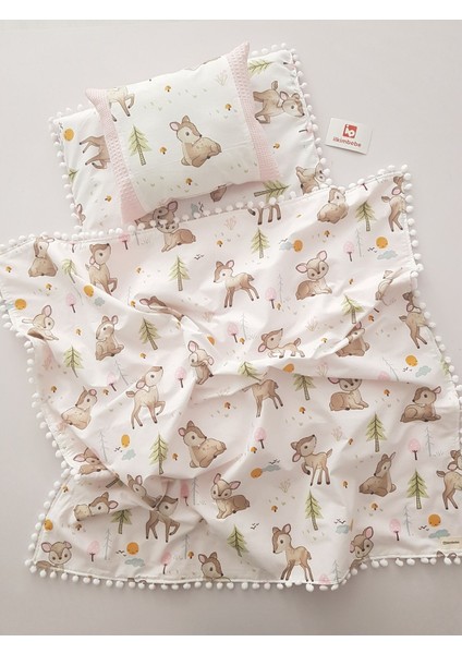 Battaniyeli Bebek Alt Açma Seti, Minderi , Müslin, Bebek Yastığı, Yenidoğan, Beşik , Bebek Ürünleri