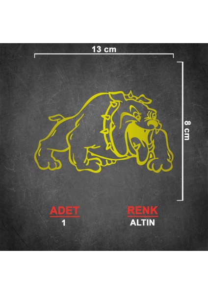 Bulldog Sticker - Köpek Sticker - Oto Sticker - Araba Sticker - Araç Sticker