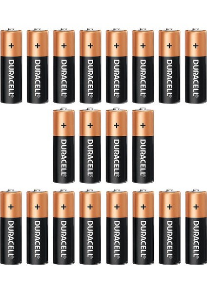 XML Dünyası Duracell LR6/MN1500 1.5 Volt Alkalin Aa Kalem Pil (20Lİ Kartela Paket )(2li Yırtmalı)