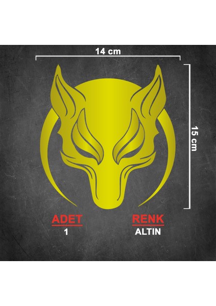Börü Sticker - Kurt Sticker - Oto Sticker - Araba Sticker - Araç Sticker