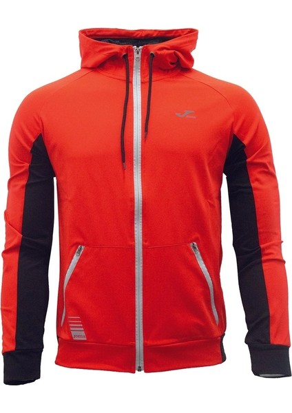 Erkek Turuncu-Siyah Kapüşonlu Spor Sweatshirt 4231303