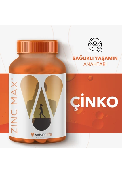 ZinCMax Çinko, Bakır, Manganez ve Vitamin C içeren Takviye Edici Gıda 30 Kapsül