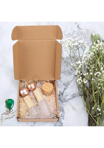 Kilitli e-Ticaret Hediye Kutusu, Kraft Karton Kargo Paketleme Kutusu, 25 Adet, 10X10X3 cm