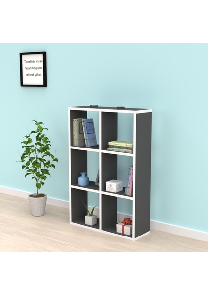 Kenzlife kitaplık güher 090*060*20 gri duvar rafı