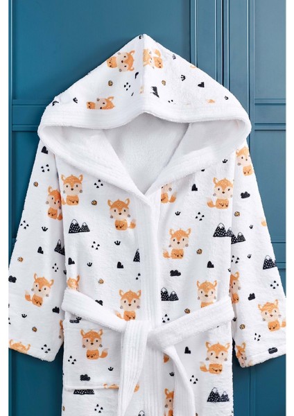 Forest Fox Dijital Baskılı Çocuk Bornozu 5-6 Yaş fiyatları