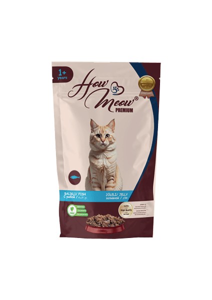 12 Adet Jöleli Yetişkin Kedi Yaş Maması Balıklı