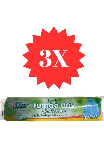 Ambalaj Çöp Poşeti Jumbo Boy (3 Paket)