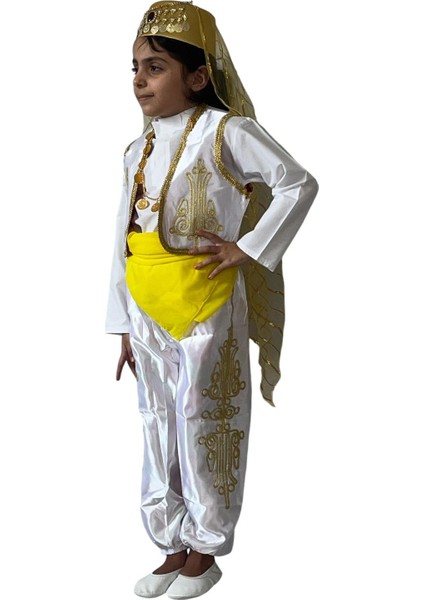 23 Nisan Folklör Kostümü Beyaz Kız Çocuk modelleri