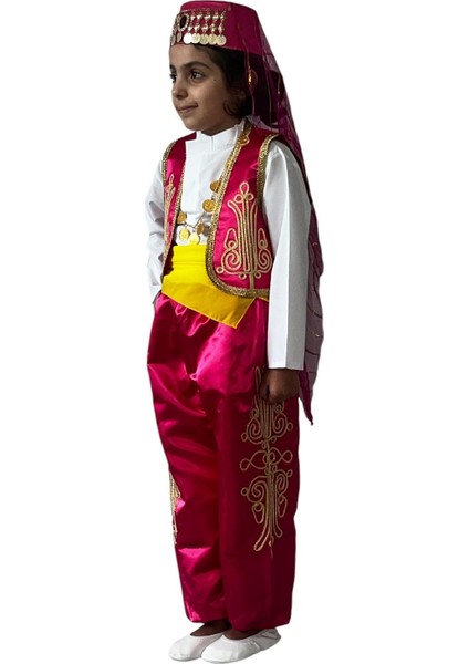 23 Nisan Folklör Kostümü Pembe Kız Çocuk fiyatları