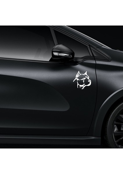 Kaslı Köpek Sticker - Rotvaydır Sticker - Oto Sticker - Araba Sticker - Araç Sticker - Cam Sticker