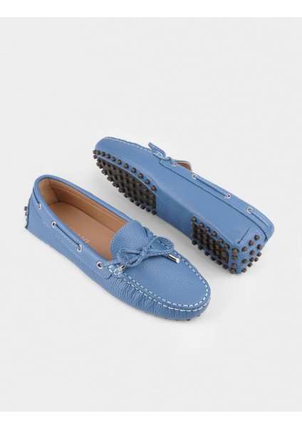 Kadın Fiyonk Detaylı Loafer (Drive-Makosen) Ayakkabı 6026 Mavi fırsatları
