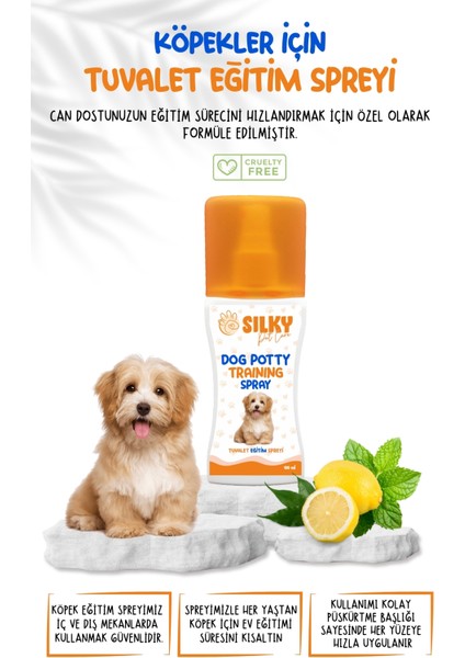 Sılky - Köpekler için Uzaklaştırıcı ve Tuvalet Eğitim Desteği Spreyi - 100ml