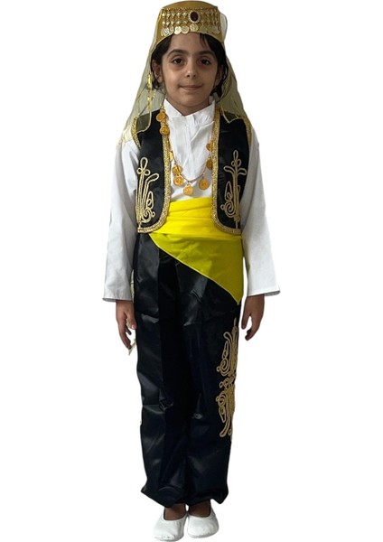 23 Nisan Folklör Kostümü Siyah Kız Çocuk modelleri