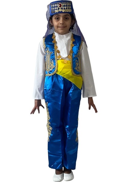 23 Nisan Folklör Kostümü Mavi Kız Çocuk