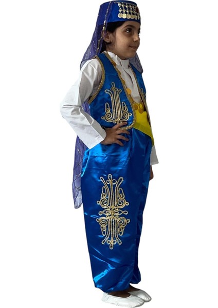 23 Nisan Folklör Kostümü Mavi Kız Çocuk modelleri