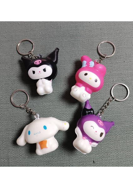 4 Adet Shukushi Sanrio Kwaii Ailesi Kuromi Anaktarlık Seti Figür Oyuncak Sukuşi Set indirimleri