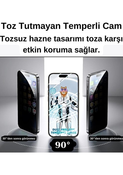 iPhone 16 Uyumlu Hayalet Ekran Koruyucu Anti Statik Kolay Uygulama Aparatlı
