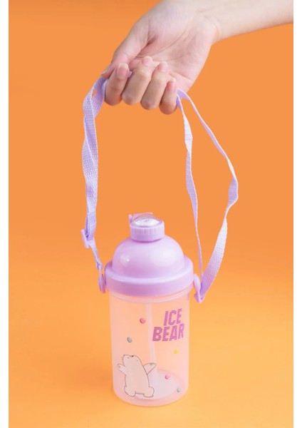 We Bare Bears Lisanslı Tutacaklı Plastik Şişe (500ML) - Kutup Ayısı fiyatları