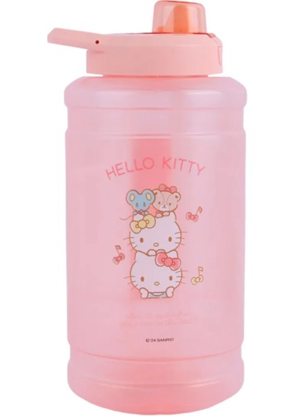 Sanrio Lisanslı Otomatik Kapaklı Büyük Plastik Şişe (1900ML) - Hello Kitty fiyatları