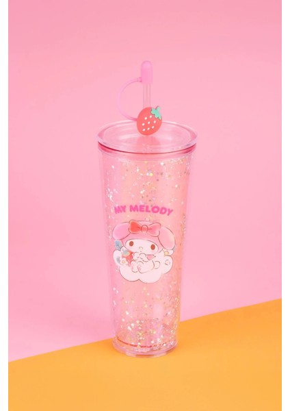 Sanrio Lisanslı Çift Cidarlı Pipetli Plastik Şişe (800ML) - My Melody fiyatları