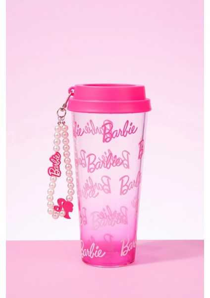 Barbie Lisanslı Boncuk Tutacaklı Plastik Şişe (640ML)