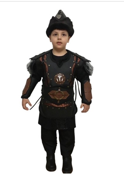 Erkek Çocuk Siyah Ertuğrul Gazi Kostümü