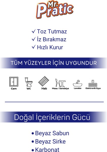 Premium Yüzey Temizlik Havlusu Beyaz Sabun Kokulu İz Bırakmaz Pratik Temizlik 6 x 100 600 Yaprak