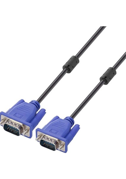 AP-201E 1,5 Metre Mavi Uçlu Monitör & Tv & Pc & Projeksiyon Uyumlu Yüksek Kalite VGA Kablo