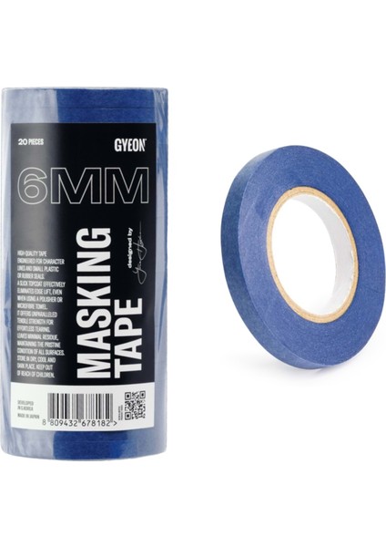 Q²m Maskingtape Maskeleme Bandı 6 mm x 18 Metre - 20'li Paket - İz Yapışkan Bırakmaz