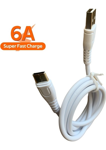 1 metre 6 amper TYPE-C USB ŞARJ DATA KABLOSU FAST HIZLI ŞARJ