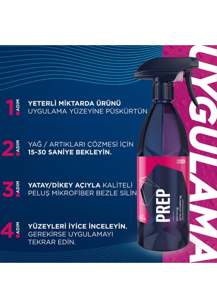 Q²m Prep Seramik Ppf Folyo Kaplama Öncesi Yüzey Hazırlayıcı ve Temizleyici - 4000 ml