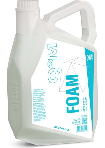 Q²m Foam Araç Ön Yıkama Şampuanı Konsantre - 4000 ml - Yoğun Köpüklü Prewash Snow Foam