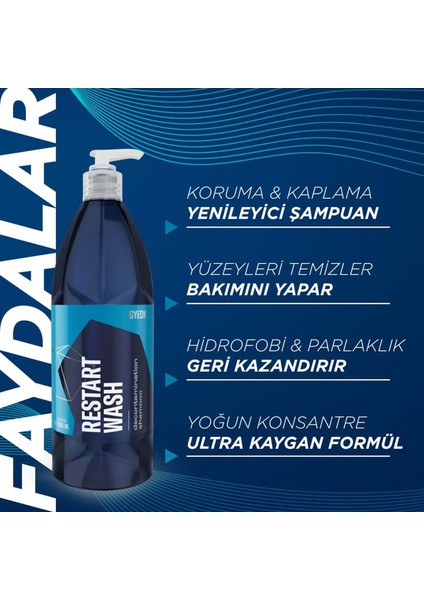 Q²m Restartwash Seramik Kaplama Ppf Yenileyici Asidik Şampuan - 500 ml -Konsantre