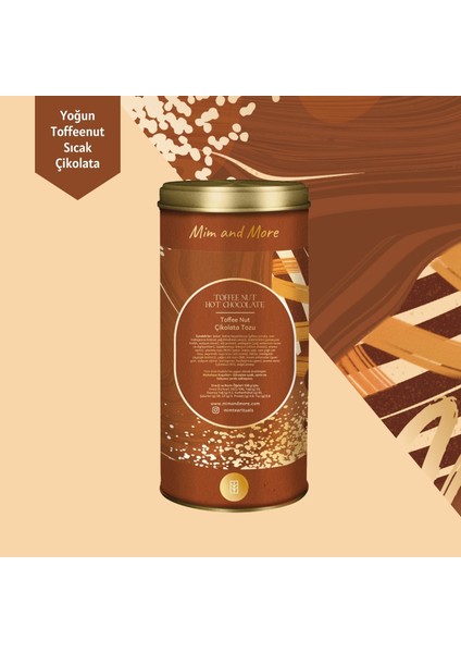 Mim And More Toffee Nut Sıcak Çikolata Toffee Nut Hot Chocolate Tin 200 gr