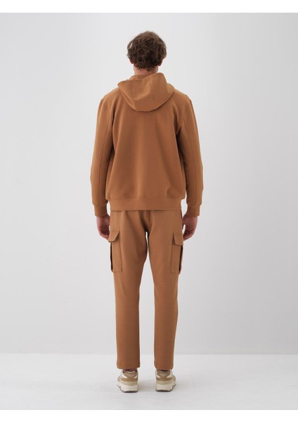 Erkek Camel Pamuk Dokulu Regular Fit Sweatmont indirimleri