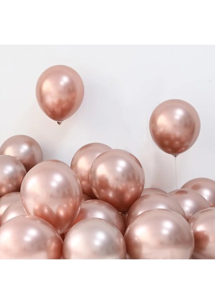 Krom Rose Gold Balon 12 Inç 30 cm 5 Adet