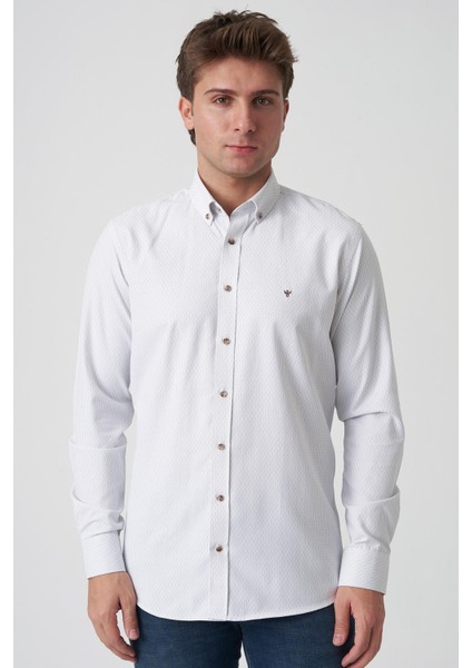 Albufeira G2504 Slim Fit Gömlek Desenli