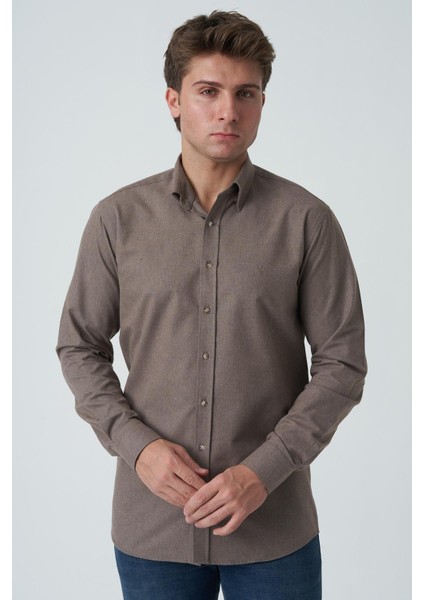 Costa Da Caparica G2525 Slim Fit Flanel Gömlek Desenli