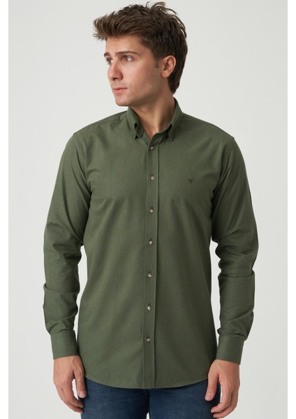 Covilhã G2526 Slim Fit Flanel Gömlek Desenli