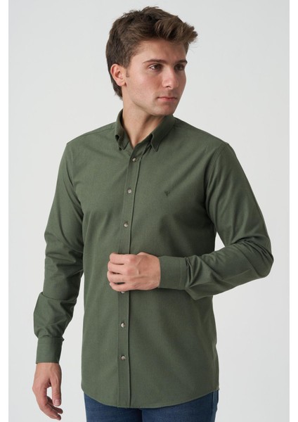 Covilhã G2526 Slim Fit Flanel Gömlek Desenli