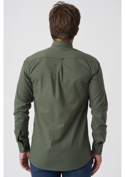 Covilhã G2526 Slim Fit Flanel Gömlek Desenli
