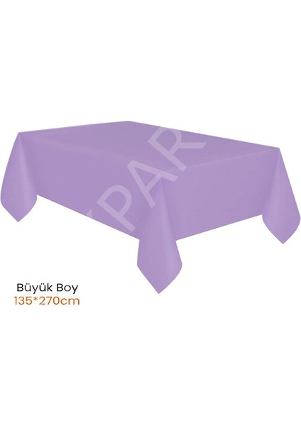 Plastik Kullan At Lila Renk Masa Örtüsü 120X180 Küçük Boy