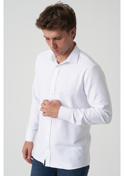 Braga G2517 Slim Fit Desenli Beyaz Gömlek fiyatları