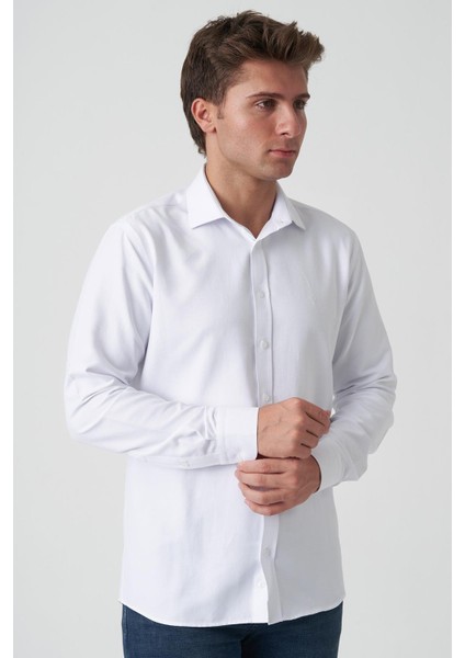 Braga G2517 Slim Fit Desenli Beyaz Gömlek modelleri