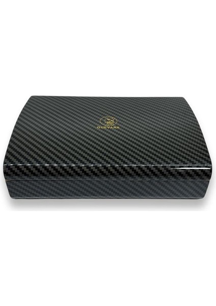 Guevara Karbon Desen Mini Puro Kutusu Humidor Siyah 5s